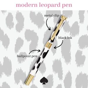 Kate Spade B&W Cheetah Print Ballpoint Pen